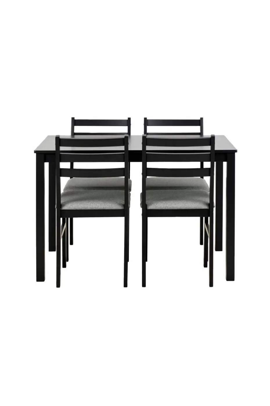 AC Design Furniture Alicante rektangulært spisebordssett med bord og 4 stoler, 110 x 70 x 74,5 cm