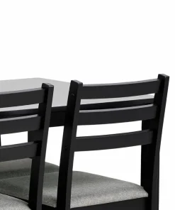 AC Design Furniture Alicante rektangulært spisebordssett med bord og 4 stoler, 110 x 70 x 74,5 cm