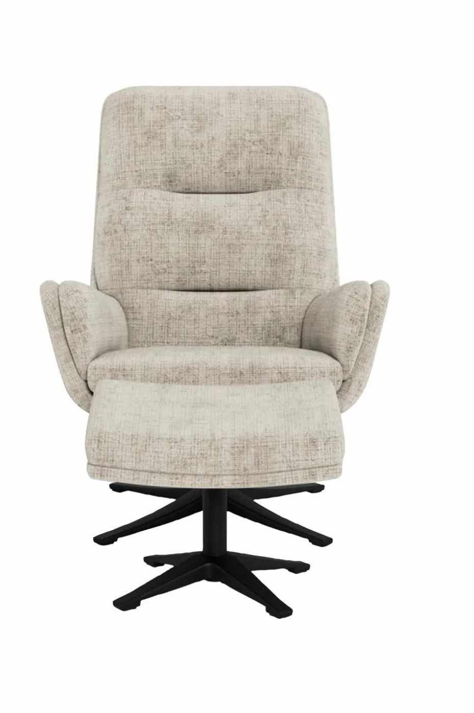 AC Design Furniture Suton hvilestol med fotskammel, med høy rygg, svingbar og glidelås