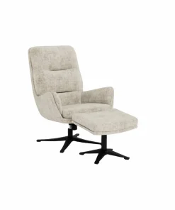 AC Design Furniture Suton hvilestol med fotskammel, med høy rygg, svingbar og glidelås