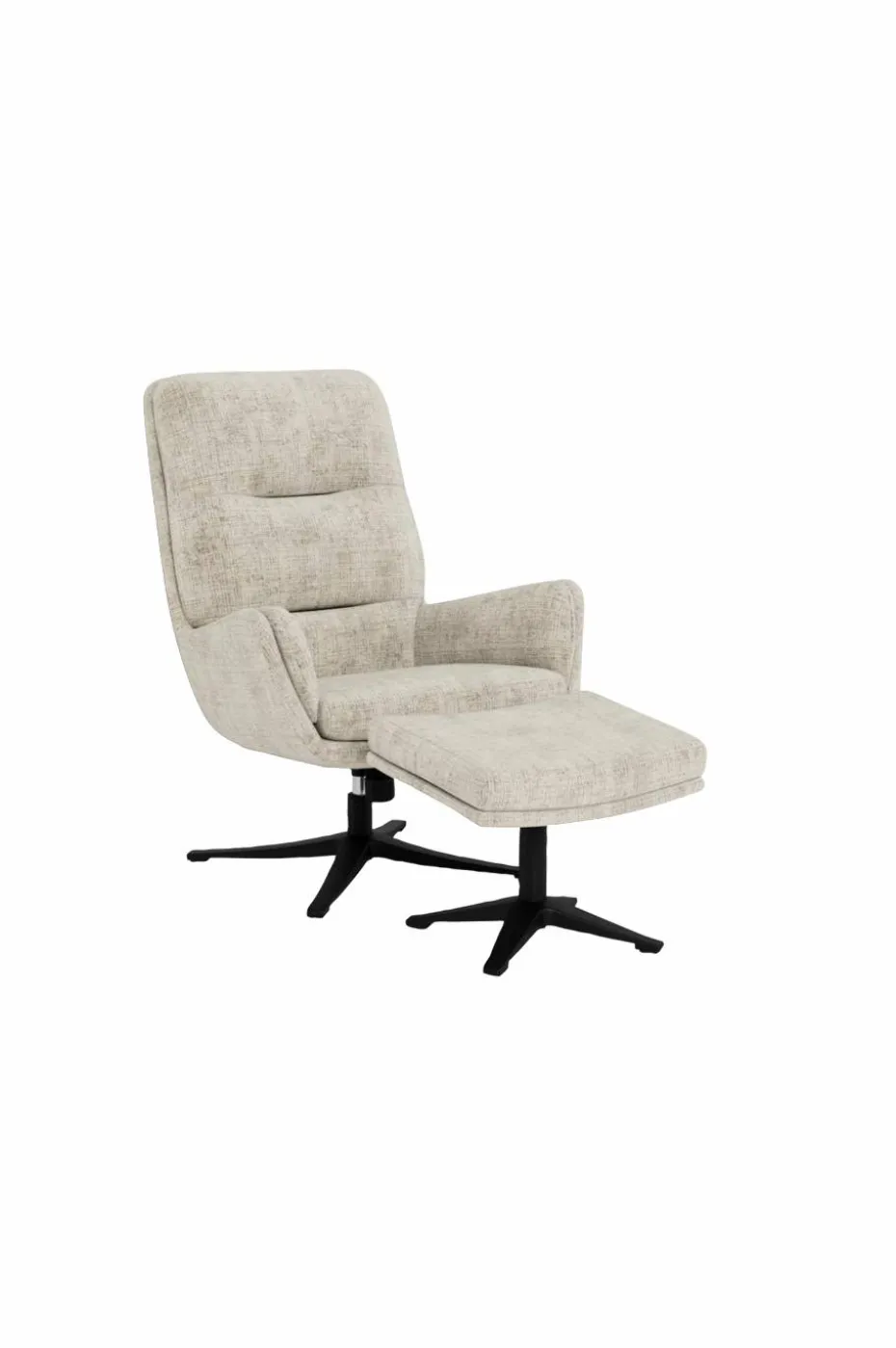 AC Design Furniture Suton hvilestol med fotskammel, med høy rygg, svingbar og glidelås