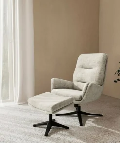 AC Design Furniture Suton hvilestol med fotskammel, med høy rygg, svingbar og glidelås