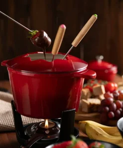 Anders Petter Emaljert støpejernsgrytesett for fondue Stenfors 6-pcs 1 sett