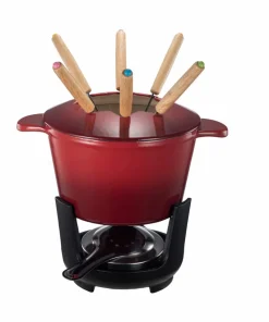Anders Petter Emaljert støpejernsgrytesett for fondue Stenfors 6-pcs 1 sett