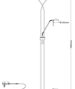 Aneta Lighting Gulvlampe LED CANNES