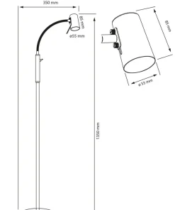 Aneta Lighting Gulvlampe Hugin