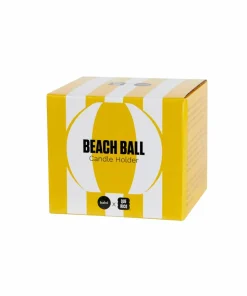Balvi Keramisk lysestake Beachball, Gul