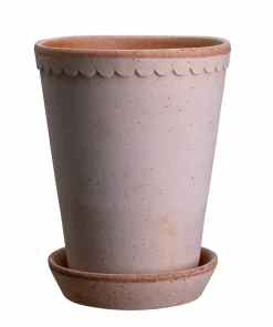 Bergs Potter Høy potte med fat Helena RAW, diameter 14 cm