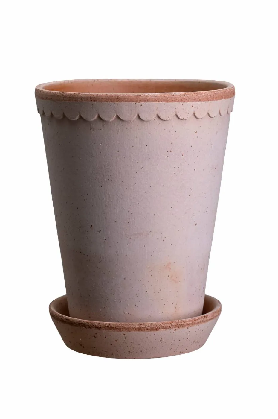 Bergs Potter Høy potte med fat Helena RAW, diameter 14 cm