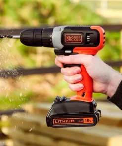 Black & Decker Bor-/skrutrekker med 18V Lithium-ion 1,5AH