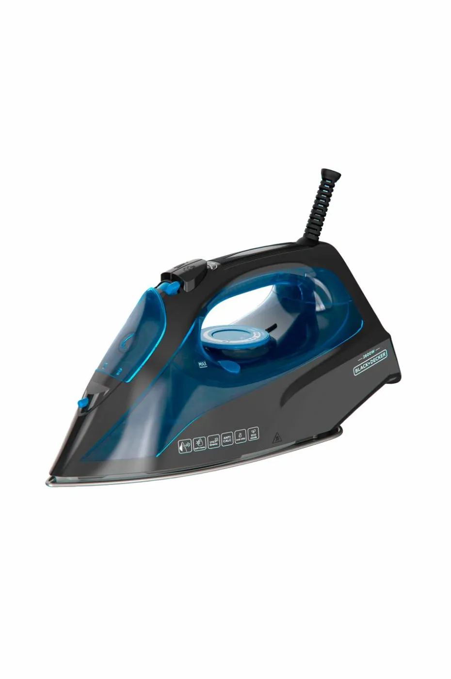 Black & Decker Dampstrykejern 2600W Blå