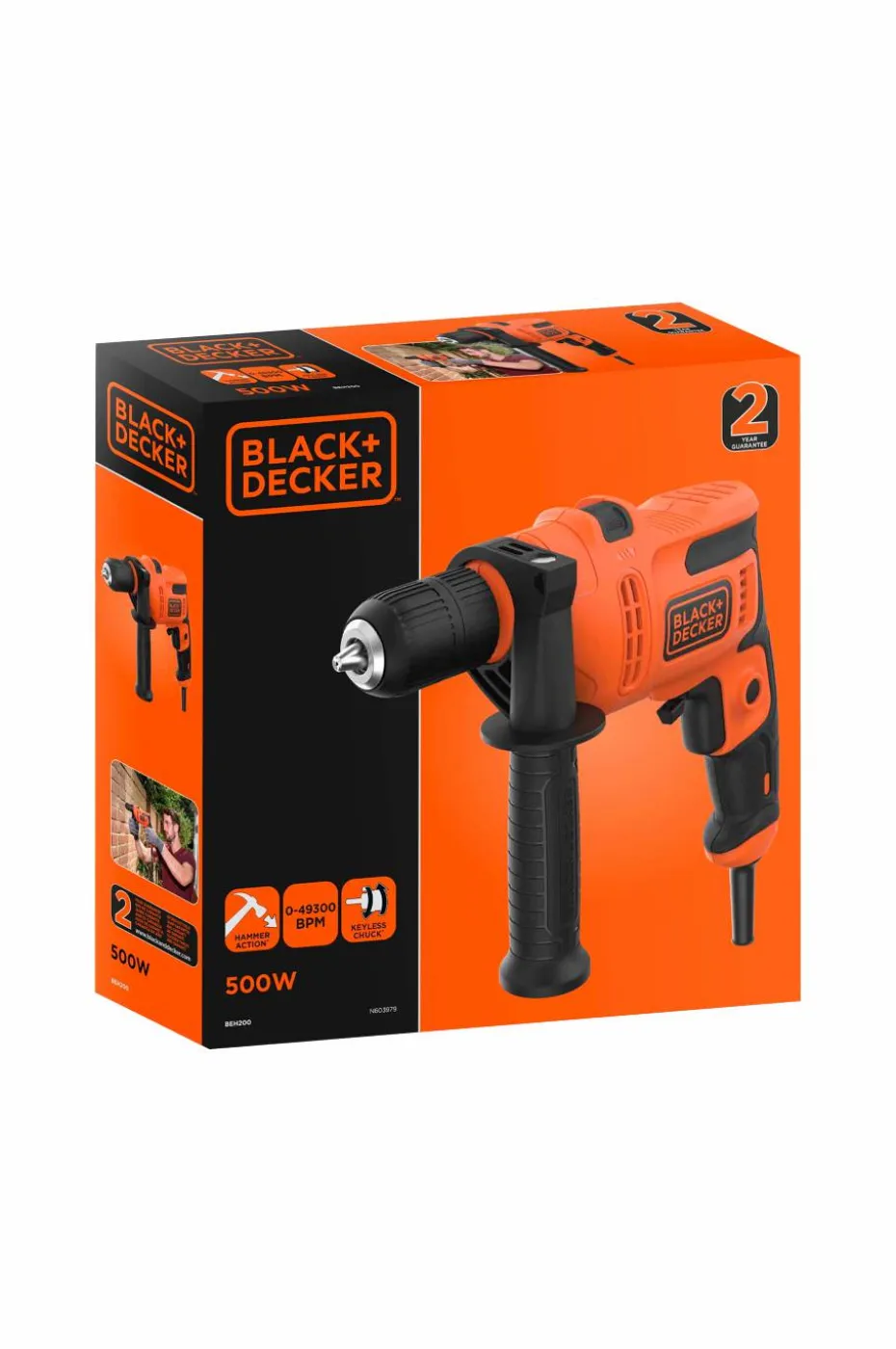 Black & Decker Slagboremaskin 500w