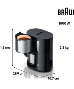 Braun Kaffetrakter / termosbrygger KF1505BK PurShine 1,2 l