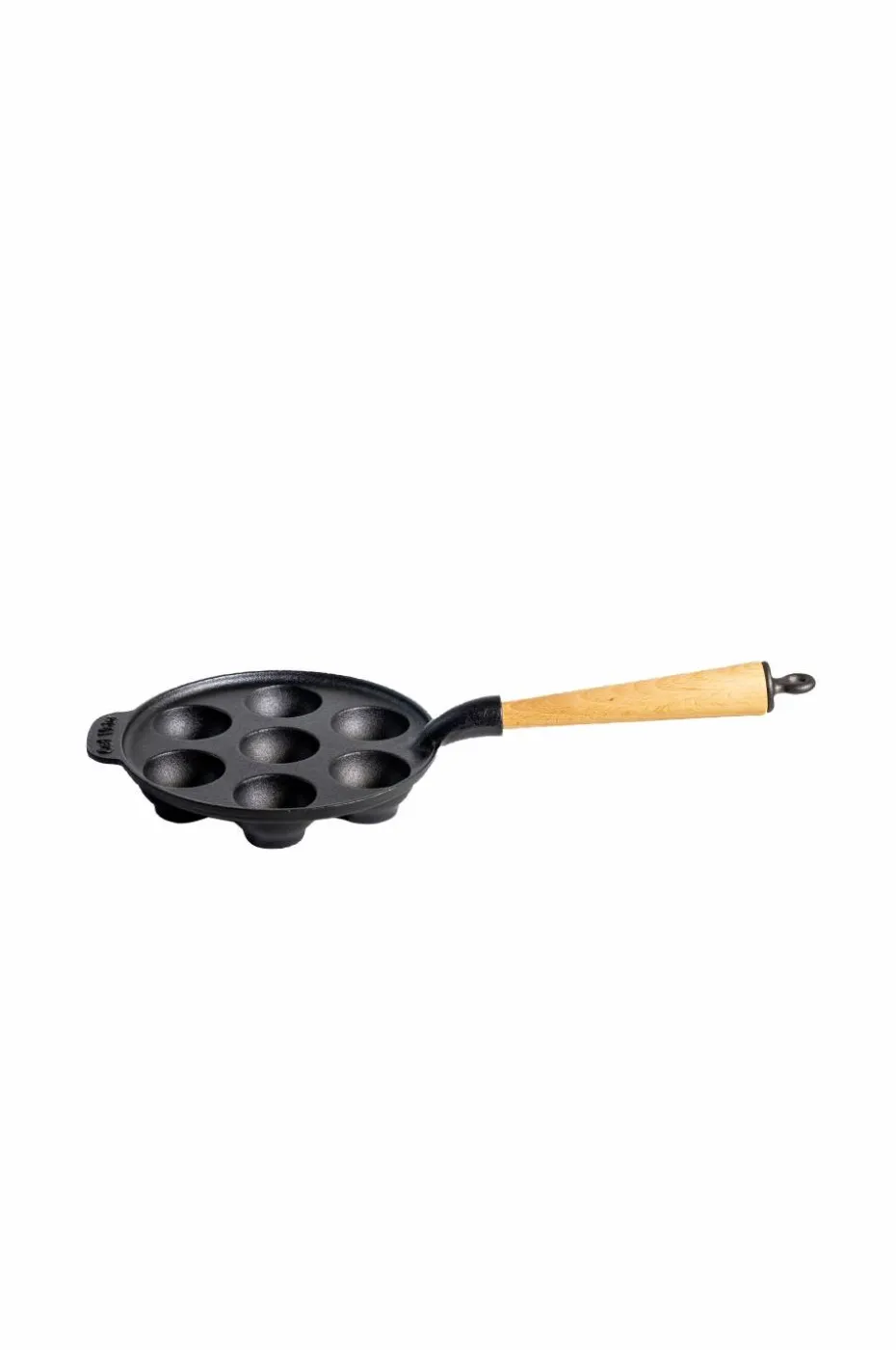Carl Victor Munkepanne med håndtak i bøk diameter 22 cm