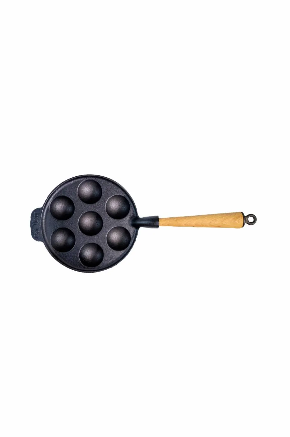 Carl Victor Munkepanne med håndtak i bøk diameter 22 cm