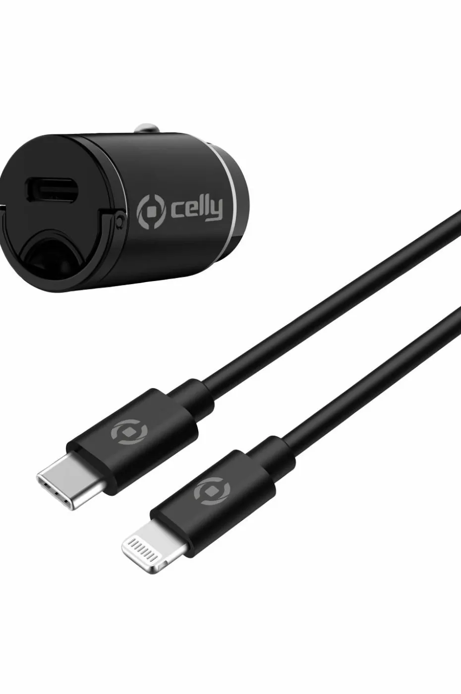 Celly Billader Mini USB-C PD 20W + USB-C til Lightning-kabel