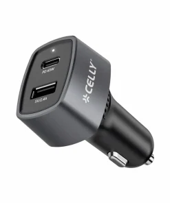 Celly Billader 1xusb-c PD 1xusb-a 65w