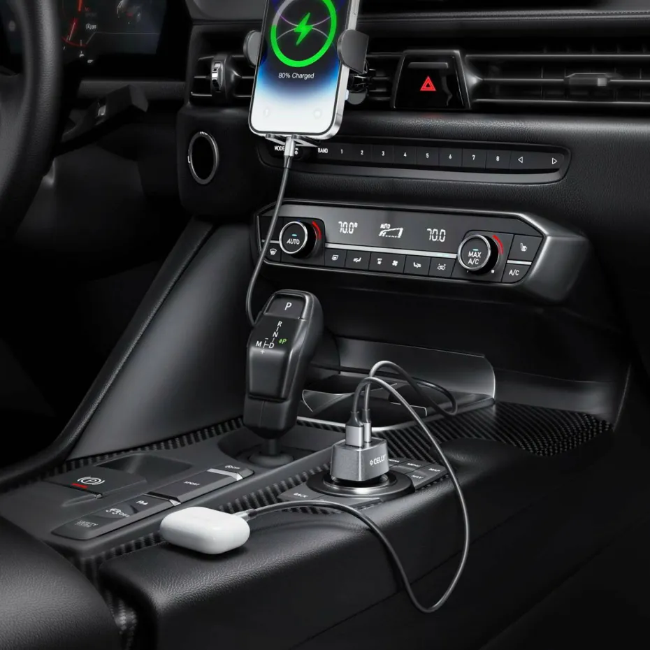 Celly Billader 1xusb-c PD 1xusb-a 65w