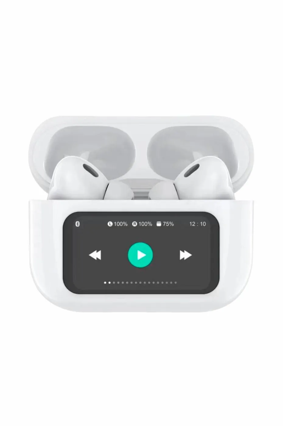 Celly Soundled True Wireless Bluetooth-hodesett med LED-skjerm hvit
