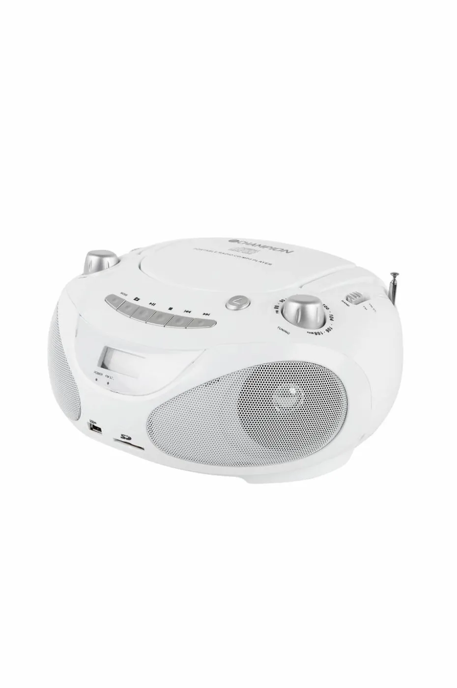 Champion Nordic Boombox CD/Radio/MP3/USB White ABB200W