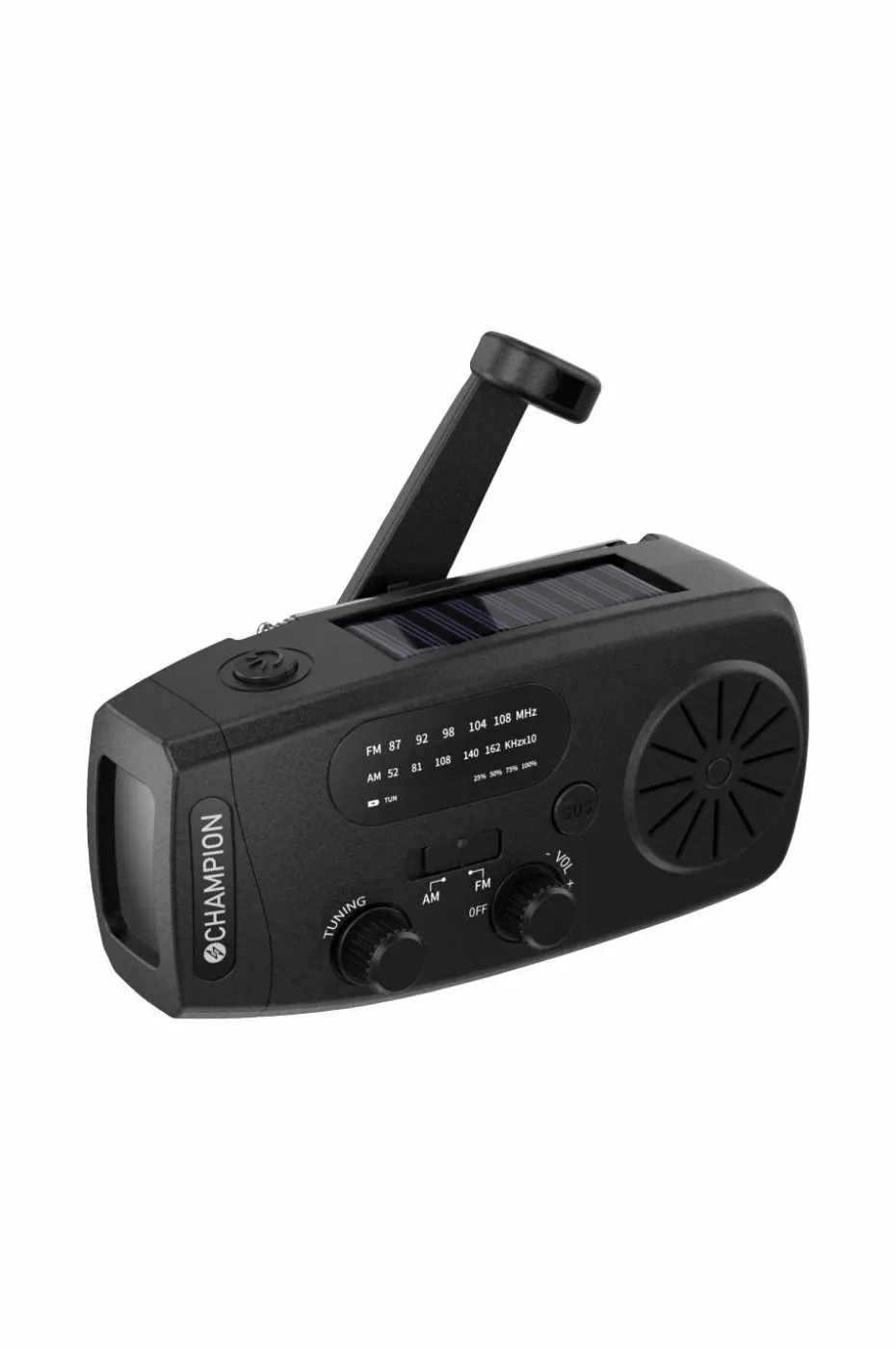 Champion Nordic Sveiveradio med lommelykt og solceller