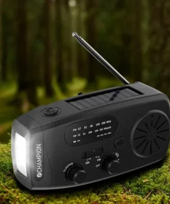 Champion Nordic Sveiveradio med lommelykt og solceller