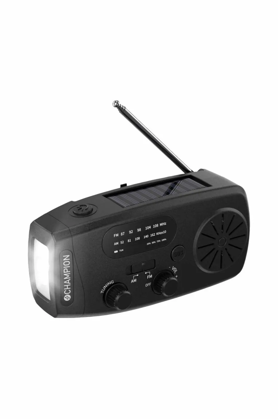 Champion Nordic Sveiveradio med lommelykt og solceller
