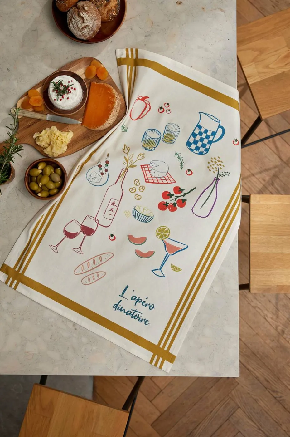Coucke Kjøkkenhåndkle L'Apero Dinatoire 50x75