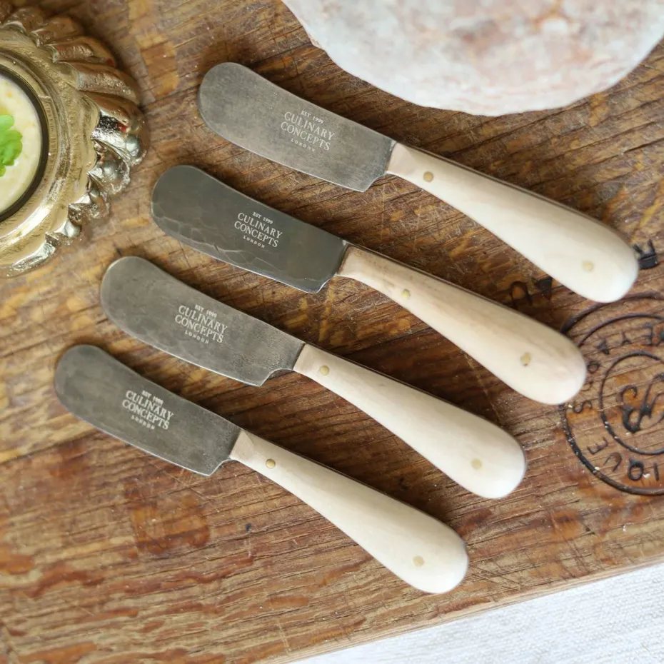Culinary Concepts London Blonde Oak Sett med fire smørkniver/spredere