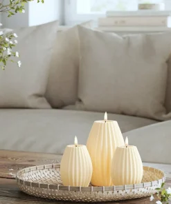 DeluxeHomeart LED Candle Stripe 7,5x10 cm