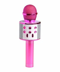Denver Bluetooth-karaokemikrofon med innebygd høyttaler Rosa
