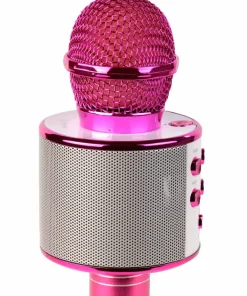 Denver Bluetooth-karaokemikrofon med innebygd høyttaler Rosa