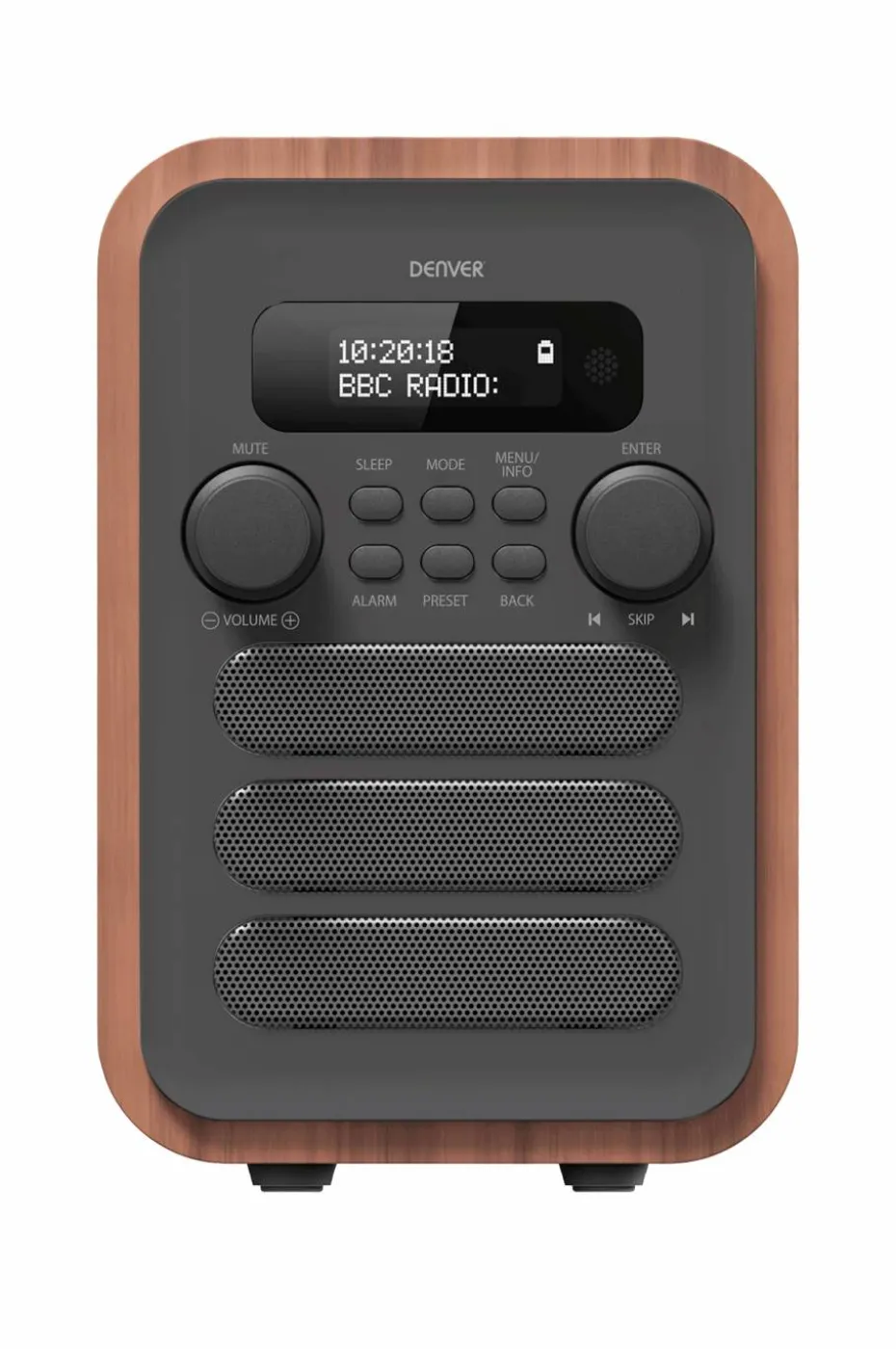 Denver FM/DAB+ Radio Bluetooth Tre/grå