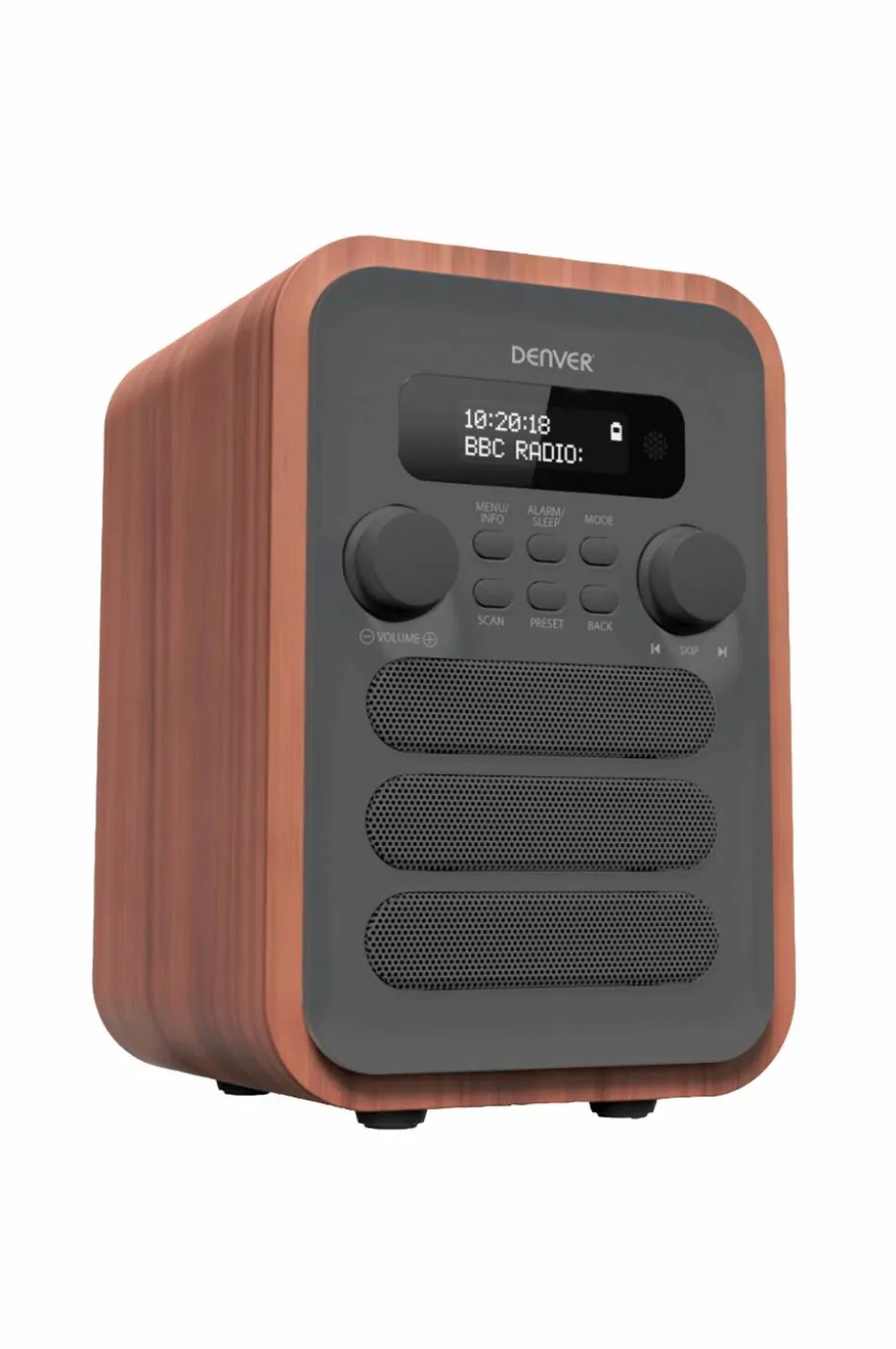 Denver FM/DAB+ Radio Bluetooth Tre/grå