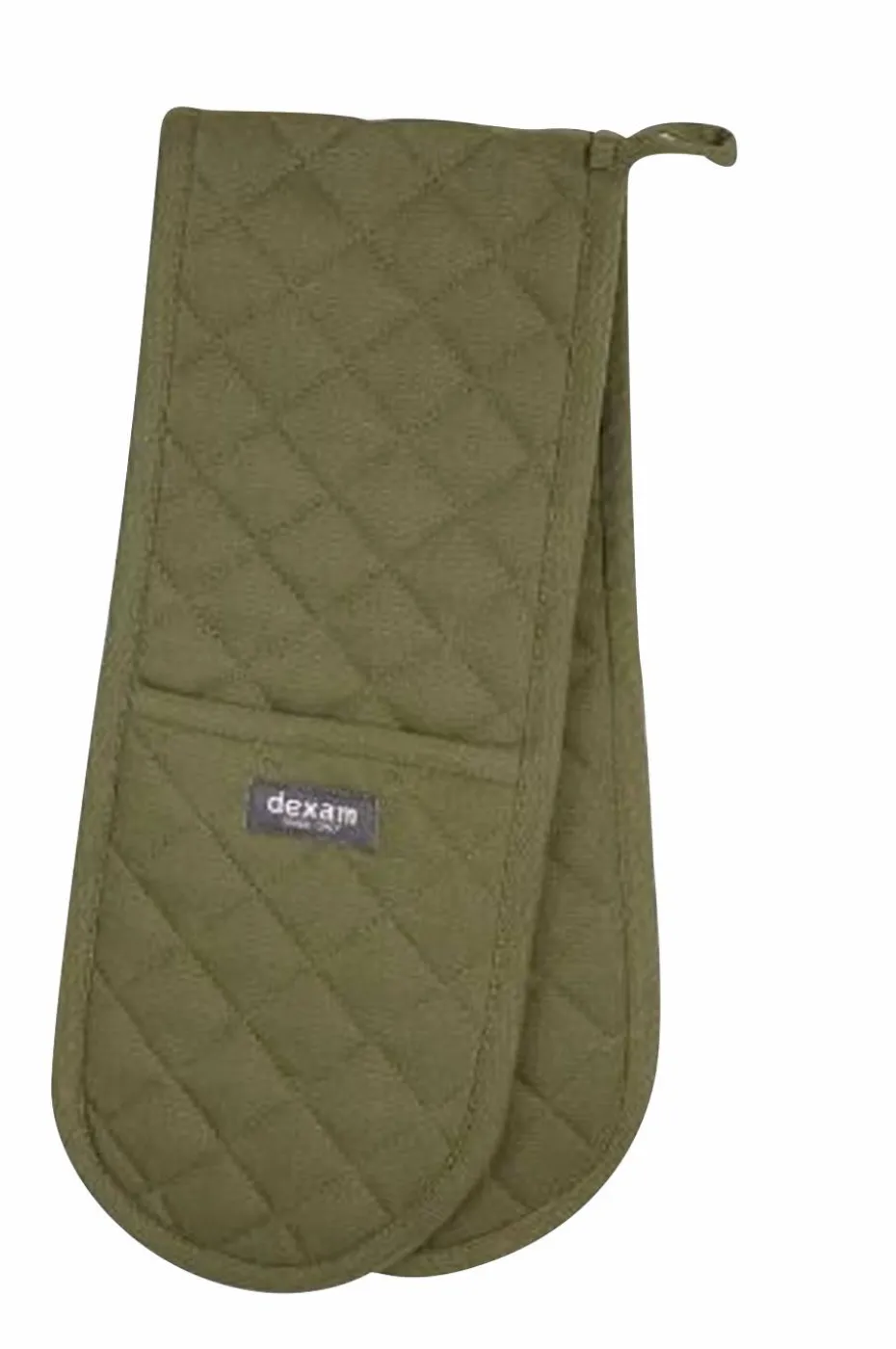 Dexam Double Oven Glove Love Colour - olivengrønn