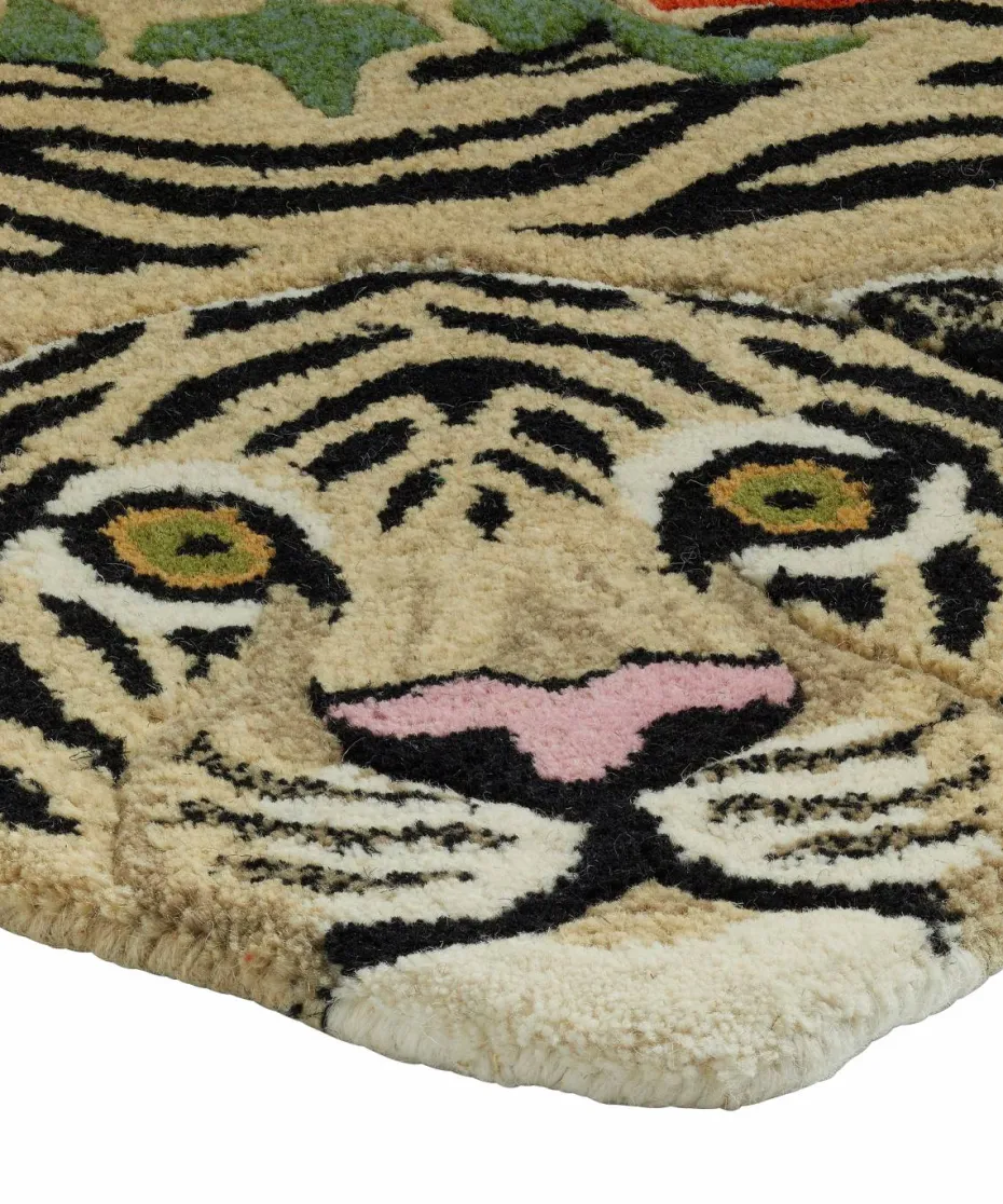Doing Goods Teppe FlOral White Tiger large