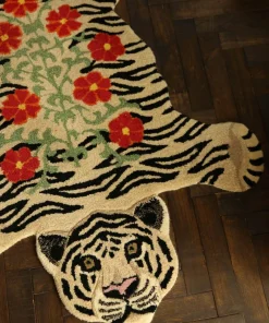 Doing Goods Teppe FlOral White Tiger large