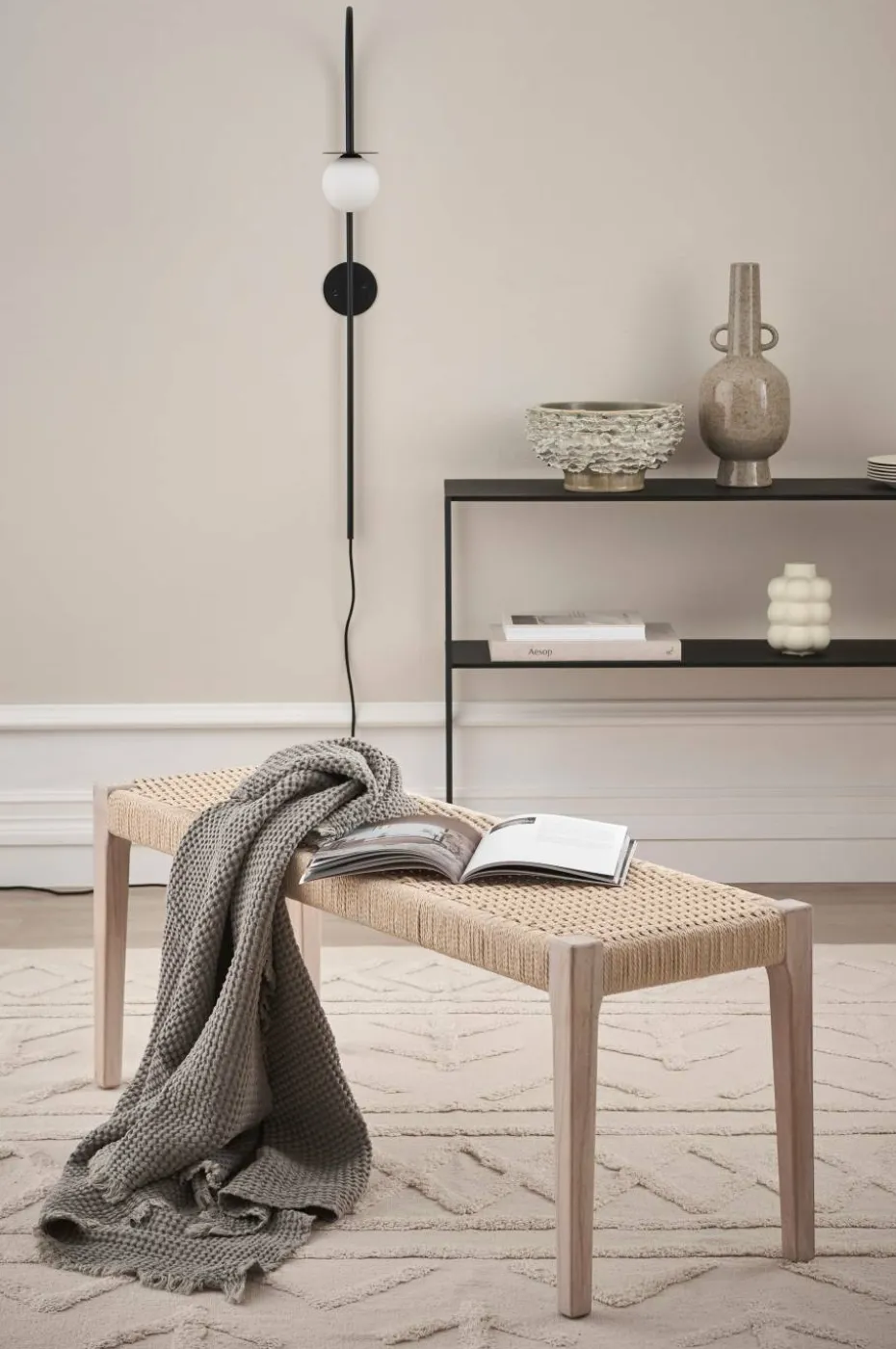 Ellos Home Benk Dagny 117x37 cm