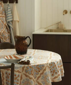 Ellos Home Duk Duk Elly Tile i resirkulert halvlinne Ø 150 cm
