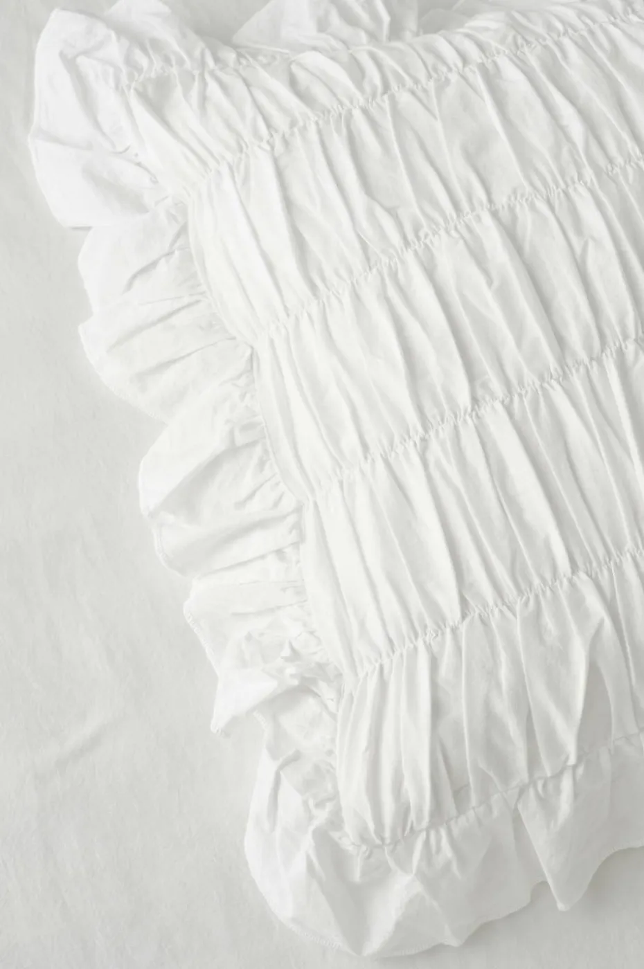 Ellos Home Dynetrekk Juliette Elastic Frill i vasket bomull 2 deler