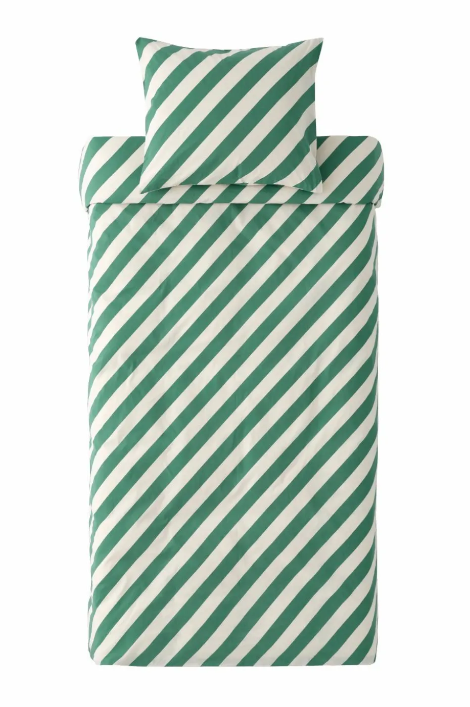 Ellos Home Dynetrekksett Diagonal Stripe i bomull 2 deler