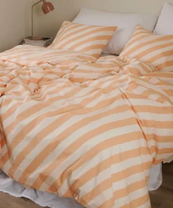 Ellos Home Dynetrekksett Diagonal Stripe i bomull 2 deler