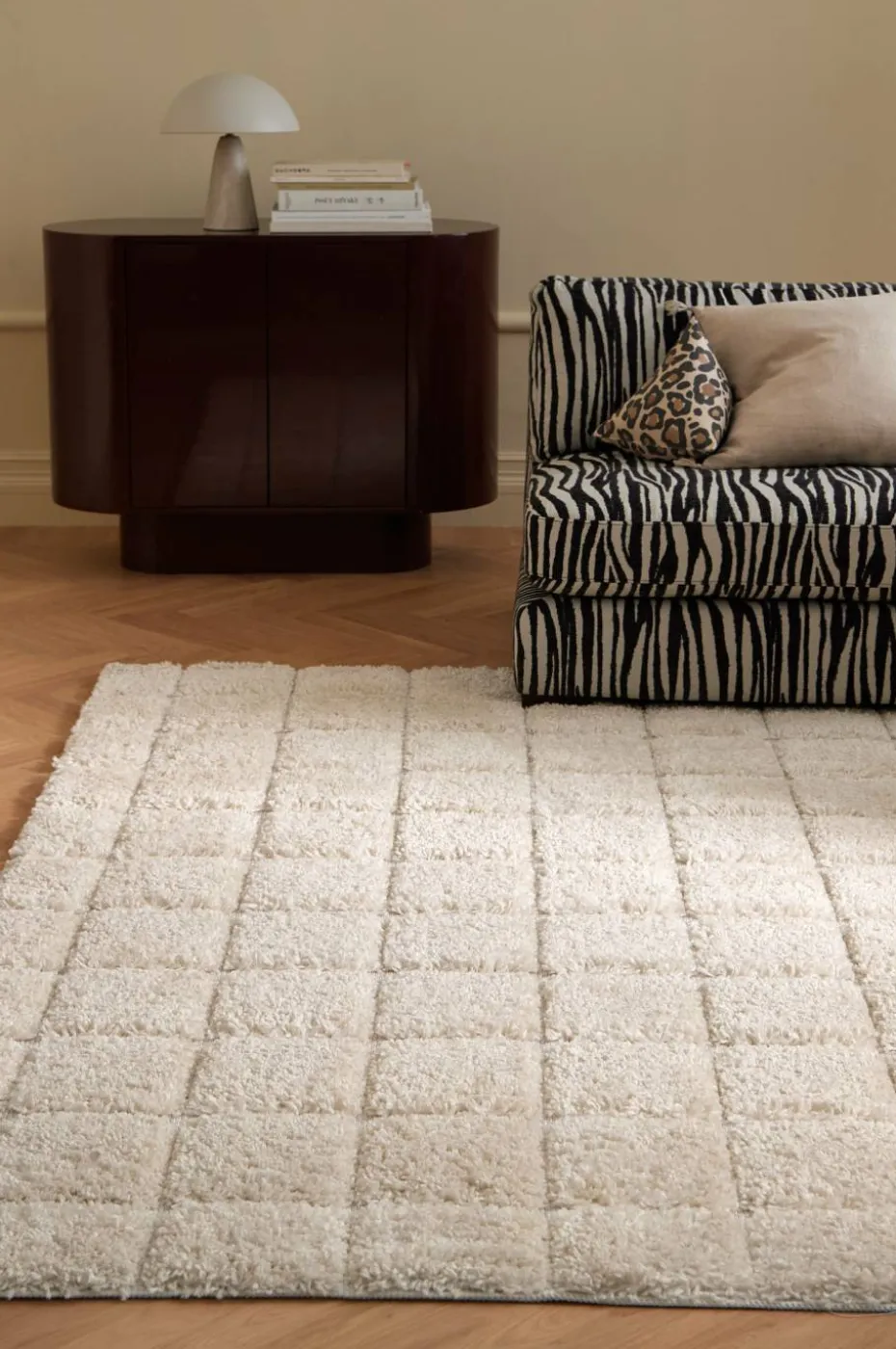 Ellos Home Flossteppe Alba Check Shaggycarpet