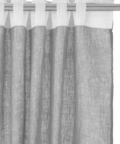 Ellos Home Gardin med multibånd Malva 2-pk i 100% lin