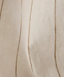 Ellos Home Gardin med multibånd Elly Thin Stripe i resirkulert halvlinne 2-pakning