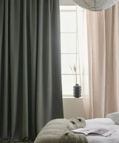 Ellos Home Gardin med multibånd Sandy Wide, mørkleggende, 1 stk