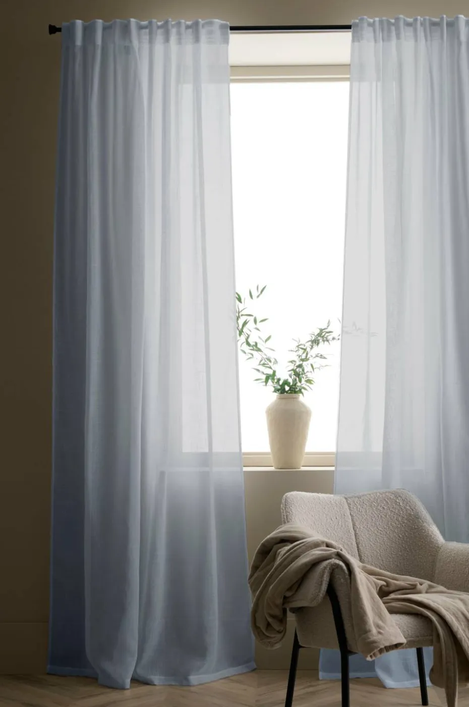 Ellos Home Gardin med multibånd Lara 2-pk
