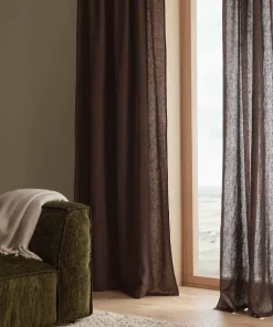 Ellos Home Gardin med multibånd Malva 2-pk i 100% lin