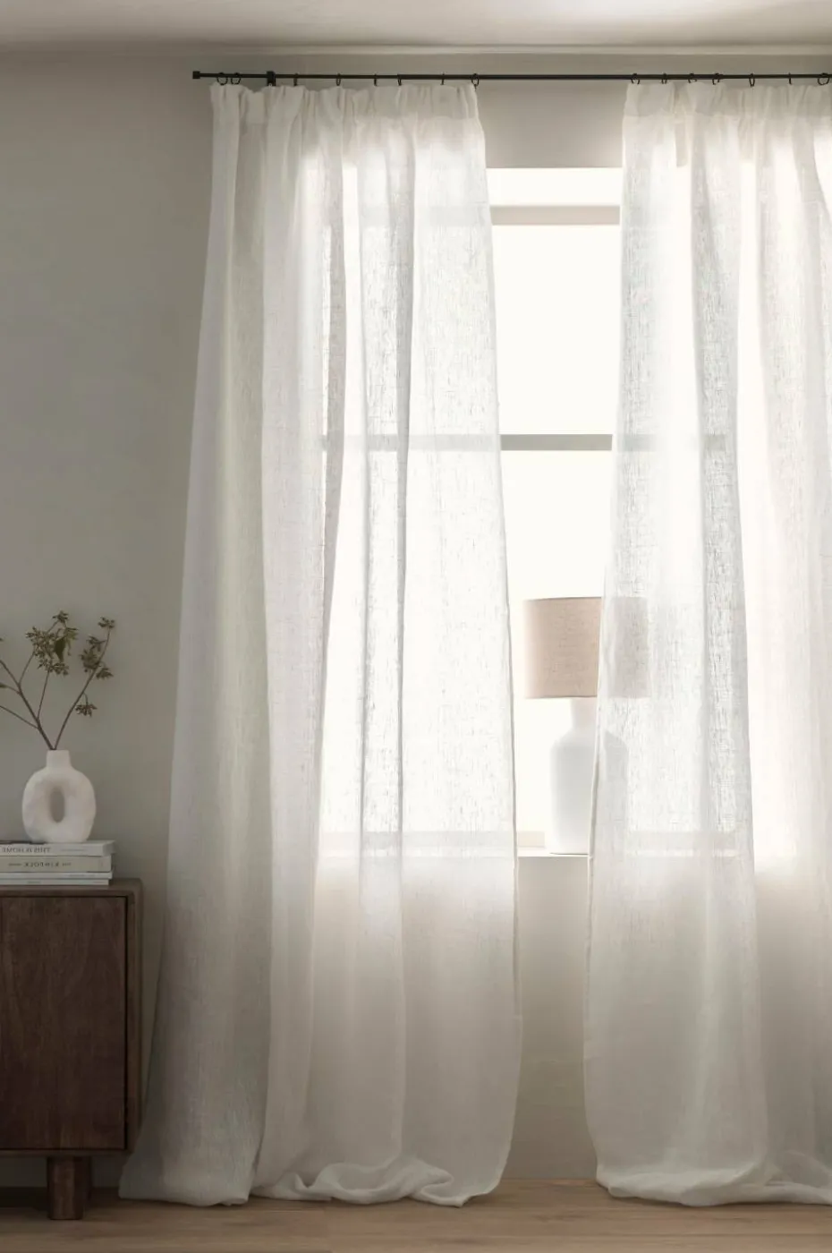 Ellos Home Gardin med multibånd Kara 2-pk