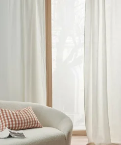 Ellos Home Gardin med multibånd Malva 2-pk i 100% lin